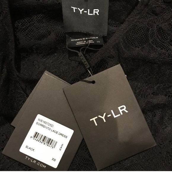 TY-LR "Sorrento" Black Lace Bell Sleeve Dress - Picture 7 of 8